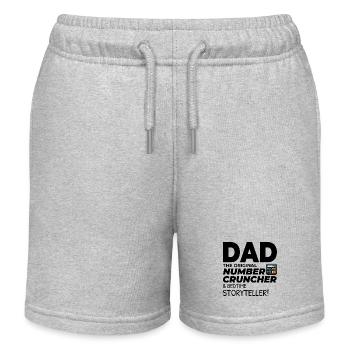 Comptable Papa Comptabilité Finance Financier Drôle - Short de jogging enfant bio Stanley/Stella - gris chiné - Devant