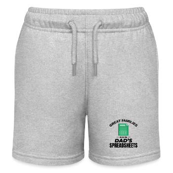 Accountant Dad Accounting Finance Financial Funny - Kids Organic Sweat Shorts by Stanley/Stella - heather grey - Front
