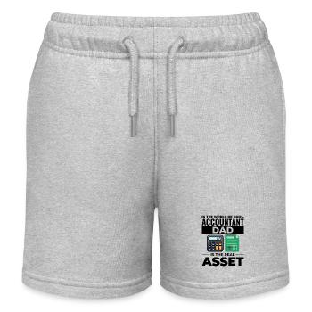 Buchhalter Papa Buchhaltung Finanzen Finanzen Lustig - Kinder Organic Joggingshorts Mini Bolter von Stanley/Stella - Grau meliert - Vorne