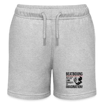 Beatboxing Culture Rythmique Beatbox Art Musique - Short de jogging enfant bio Stanley/Stella - gris chiné - Devant