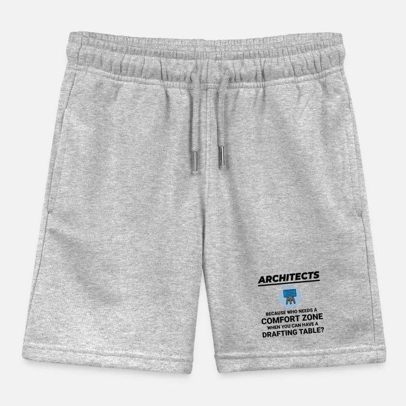 Architect Drafting Table Construction Architecture Kids Organic Sweat Shorts by Stanley/Stella