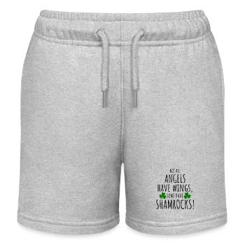 Shamrock Angels: Lustiges irisches Mädchen - Kinder Organic Joggingshorts Mini Bolter von Stanley/Stella - Grau meliert - Vorne