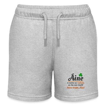 Drôle de nom de fille irlandaise : Áine - nom radieux - Short de jogging enfant bio Stanley/Stella - gris chiné - Devant