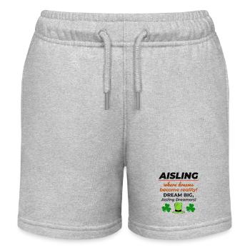Irischer Mädchenname Aisling Verträumte Realität für Träumer - Kinder Organic Joggingshorts Mini Bolter von Stanley/Stella - Grau meliert - Vorne