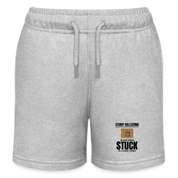 Briefmarkensammler Sammler Hobby Philatelist - Kinder Organic Joggingshorts Mini Bolter von Stanley/Stella - Grau meliert - Vorne