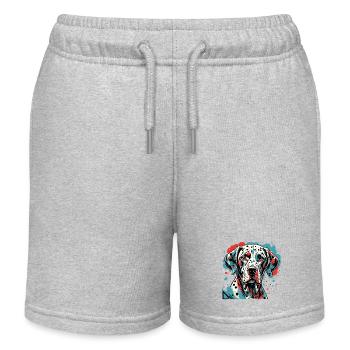 Dalmatien / Chien / Animal / Animal de compagnie / Aboiement - Short de jogging enfant bio Stanley/Stella - gris chiné - Devant