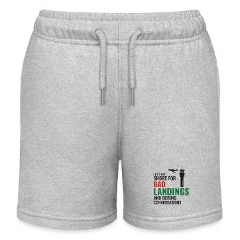 Contrôleur de la circulation aérienne ATC Aviation Humour Avion - Short de jogging enfant bio Stanley/Stella - gris chiné - Devant
