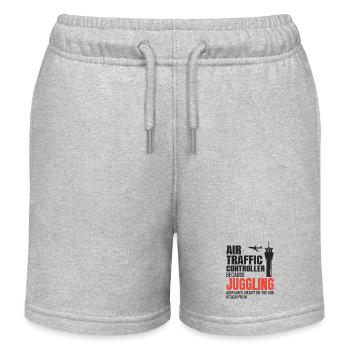 Contrôleur de la circulation aérienne ATC Aviation Humour Avion - Short de jogging enfant bio Stanley/Stella - gris chiné - Devant