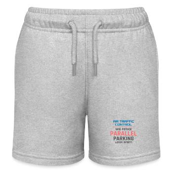 Contrôleur de la circulation aérienne ATC Aviation Humour Avion - Short de jogging enfant bio Stanley/Stella - gris chiné - Devant