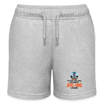 Contrôleur de la circulation aérienne ATC Aviation Humour Avion - Short de jogging enfant bio Stanley/Stella - gris chiné - Devant