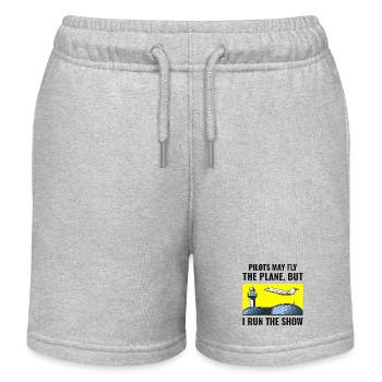 Fluglotse ATC Aviation Humor Flugzeug - Kinder Organic Joggingshorts Mini Bolter von Stanley/Stella - Grau meliert - Vorne