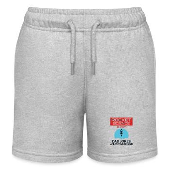Aerospace Engineer Dad Jokes Rocket Scientist - Kids Organic Sweat Shorts by Stanley/Stella - heather grey - Front