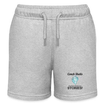 Muschel Muschel Sammler Beachcomber Muschel - Kinder Organic Joggingshorts Mini Bolter von Stanley/Stella - Grau meliert - Vorne