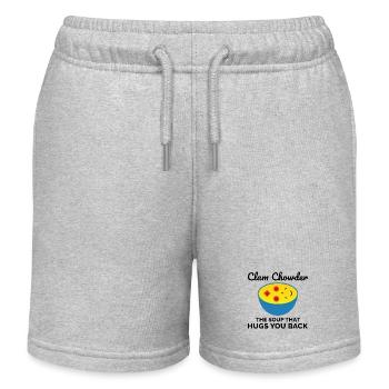Chaudrée de palourdes, crustacés, soupe de fruits de mer hilarante - Short de jogging enfant bio Stanley/Stella - gris chiné - Devant