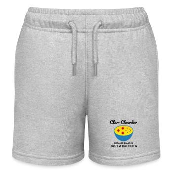 Chaudrée de palourdes, crustacés, soupe de fruits de mer hilarante - Short de jogging enfant bio Stanley/Stella - gris chiné - Devant