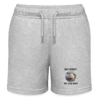 palourde coquillage coquillages collection Beachcomber Beach - Short de jogging enfant bio Stanley/Stella - gris chiné - Devant