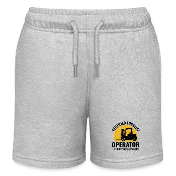 Gabelstaplerfahrer Schwermaschinenfahrer Lustig - Kinder Organic Joggingshorts Mini Bolter von Stanley/Stella - Grau meliert - Vorne