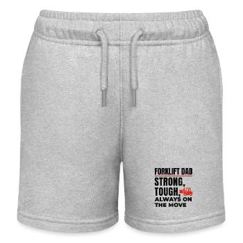 Gabelstaplerfahrer Vater Fahrer für schwere Geräte Lustig - Kinder Organic Joggingshorts Mini Bolter von Stanley/Stella - Grau meliert - Vorne