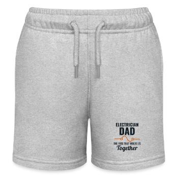 Elektriker Vater Elektriker Technikerfamilie - Kinder Organic Joggingshorts Mini Bolter von Stanley/Stella - Grau meliert - Vorne