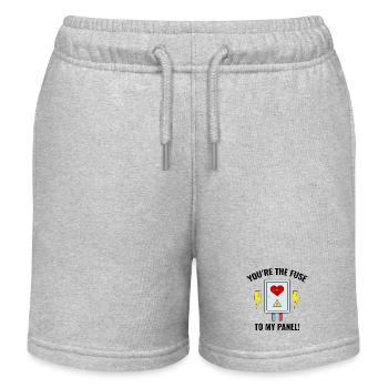 Electrician Valentine: You’re the Fuse to My Panel - Kids Organic Sweat Shorts by Stanley/Stella - heather grey - Front