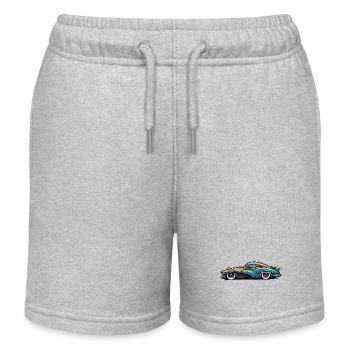 Car / Vehicle / Passenger Car / Mobile / Old Timer / Driving - Kids Organic Sweat Shorts by Stanley/Stella - heather grey - Front
