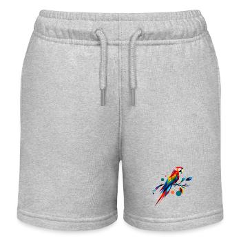 Abstrakter Ara - Kinder Organic Joggingshorts Mini Bolter von Stanley/Stella - Grau meliert - Vorne