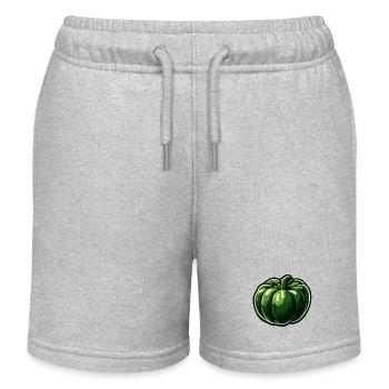 Alimentation / Légumes / Marché / Vitamines / Design - Short de jogging enfant bio Stanley/Stella - gris chiné - Devant