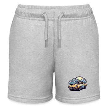Car / Vehicle / Passenger Car / Mobile / Old Timer / Driving - Kids Organic Sweat Shorts by Stanley/Stella - heather grey - Front