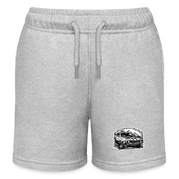 Car / Vehicle / Passenger Car / Mobile / Old Timer / Driving - Kids Organic Sweat Shorts by Stanley/Stella - heather grey - Front