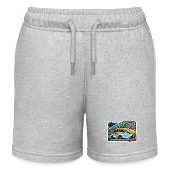 Car / Vehicle / Passenger Car / Mobile / Old Timer / Driving - Kids Organic Sweat Shorts by Stanley/Stella - heather grey - Front