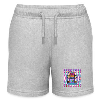 Jukebox / Musikautomat / Retro / 50er Jahre - Kinder Organic Joggingshorts Mini Bolter von Stanley/Stella - Grau meliert - Vorne