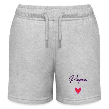 PAPA. VATERTAG. FROHER VATERTAG. ALLES GUTE ZUM GEBURTSTAG. - Kinder Organic Joggingshorts Mini Bolter von Stanley/Stella - Grau meliert - Vorne