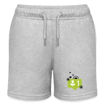 Like Flowers - Kids Organic Sweat Shorts by Stanley/Stella - heather grey - Front