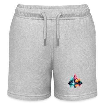 Ruhige Landschaft Ruhig Beschauliche Natur Berge - Kinder Organic Joggingshorts Mini Bolter von Stanley/Stella - Grau meliert - Vorne