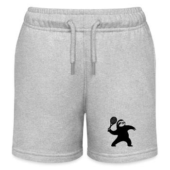 Sloth Silhouette Tennis Serve Minimaliste - Short de jogging enfant bio Stanley/Stella - gris chiné - Devant