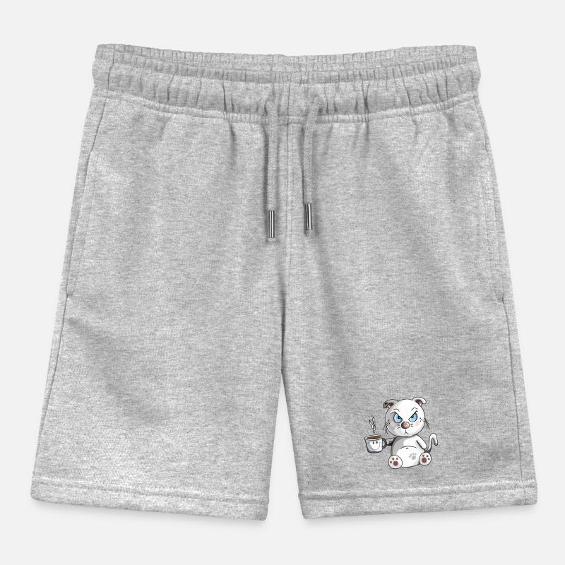 Grummelige Morgenmuffel Katze - Kaffee - Katzen Kinder Organic Joggingshorts Mini Bolter von Stanley/Stella
