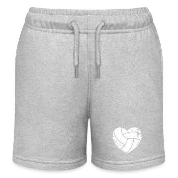 Volleyball - Kids Organic Sweat Shorts by Stanley/Stella - heather grey - Front