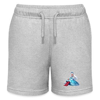 Ded Moroz Snegurotschka russischer Weihnachtsmann - Kinder Organic Joggingshorts Mini Bolter von Stanley/Stella - Grau meliert - Vorne