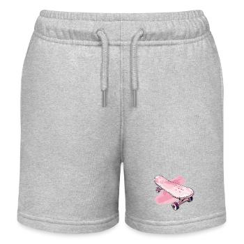 Skateboard Grafik - Kinder Organic Joggingshorts Mini Bolter von Stanley/Stella - Grau meliert - Vorne