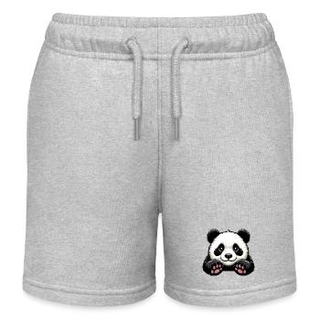 Panda - Kinder Organic Joggingshorts Mini Bolter von Stanley/Stella - Grau meliert - Vorne