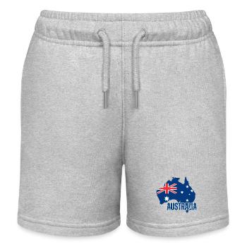 Drapeau australien, fierté australienne - Short de jogging enfant bio Stanley/Stella - gris chiné - Devant