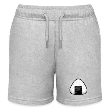 Onigiri Rice - Kids Organic Sweat Shorts by Stanley/Stella - heather grey - Front