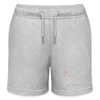 Deutscher Schäferhund Zeichnung - Kinder Organic Joggingshorts Mini Bolter von Stanley/Stella - Grau meliert - Vorne