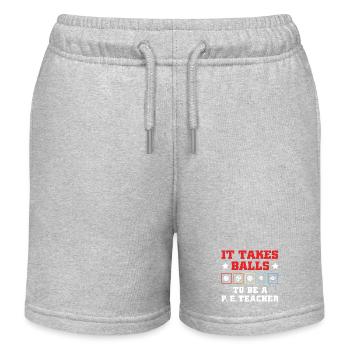 Professeur de sport Éducation physique Professeur de sport - Short de jogging enfant bio Stanley/Stella - gris chiné - Devant