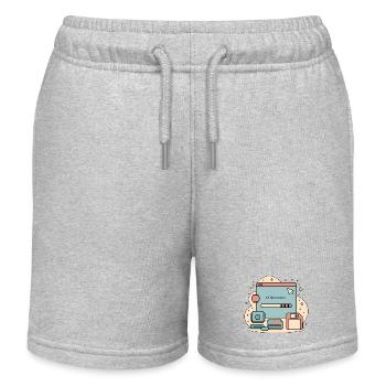Offline Mode Retro Internet - Kinder Organic Joggingshorts Mini Bolter von Stanley/Stella - Grau meliert - Vorne