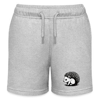 Silhouette Hérisson Monochrome - Short de jogging enfant bio Stanley/Stella - gris chiné - Devant