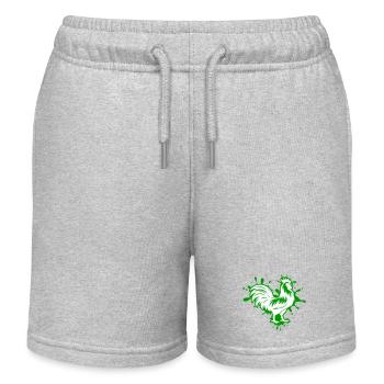 Rooster blob - Kids Organic Sweat Shorts by Stanley/Stella - heather grey - Front