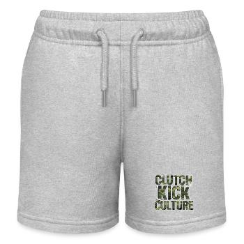 Motif d’accordage du camouflage de la culture du kick de la coup d’aigre - Short de jogging enfant bio Stanley/Stella - gris chiné - Devant