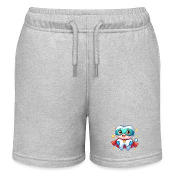 Super-héros dentaire Dentiste Héros Héros dentaire - Short de jogging enfant bio Stanley/Stella - gris chiné - Devant