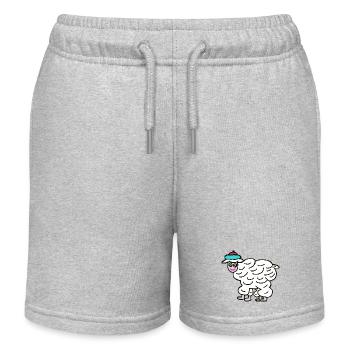 Schaf Wandern Schafe  - Kinder Organic Joggingshorts Mini Bolter von Stanley/Stella - Grau meliert - Vorne